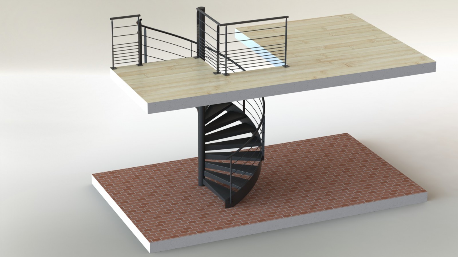 escalier helicoidal garage