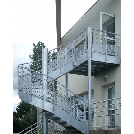 Escalier issue de secours acier