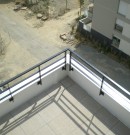 Garde-corps balcon à lisses -acier thermolaqué- fixation à l'anglaise