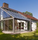 Jardin d'hiver vitrée haut de gamme avec une structure en alu