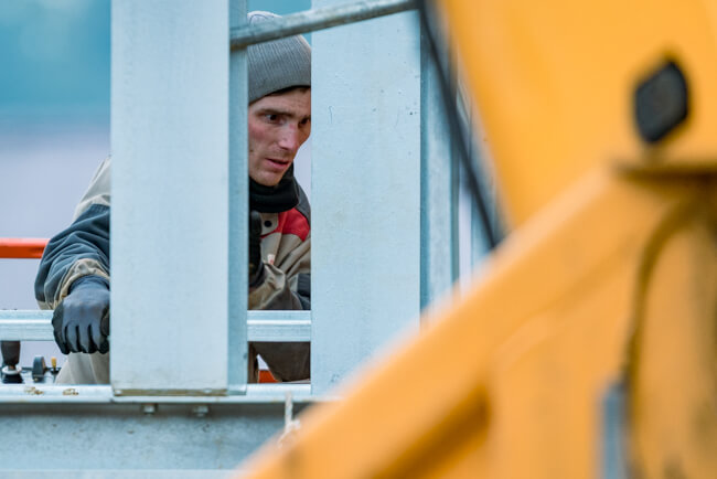 Montage passerelle Métallique du collège de Guipry-Messac